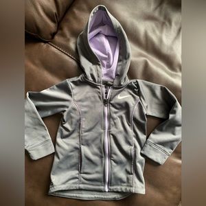 Nike DRI-FIT Hoodie, color- Purple/Grey. Size: 4T. Like new rarely worn.
